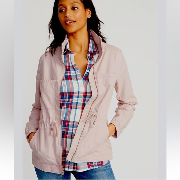 NWT NEW | OLD NAVY | Light Pink Twill Zip Up Field Jacket | Size Medium - Picture 1 of 10